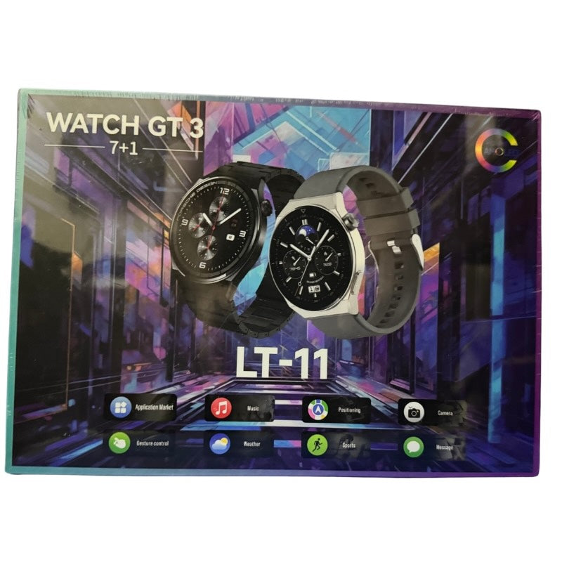 LT-11 GT 3 Smart Watch | 1.3" Touchscreen, Fitness Tracker, Heart Rate & Notifications