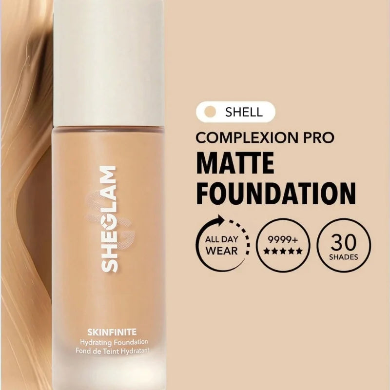 Sheglam Complexion Pro Matte Foundation | Shell | Long Lasting