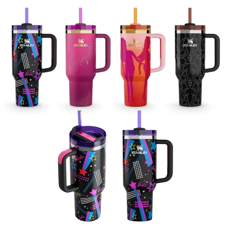 Orange Barbie Stanlay Tumbler | H2.0 Tumbler 1.18L Limited Edition Double Wall Vacuum Insulated