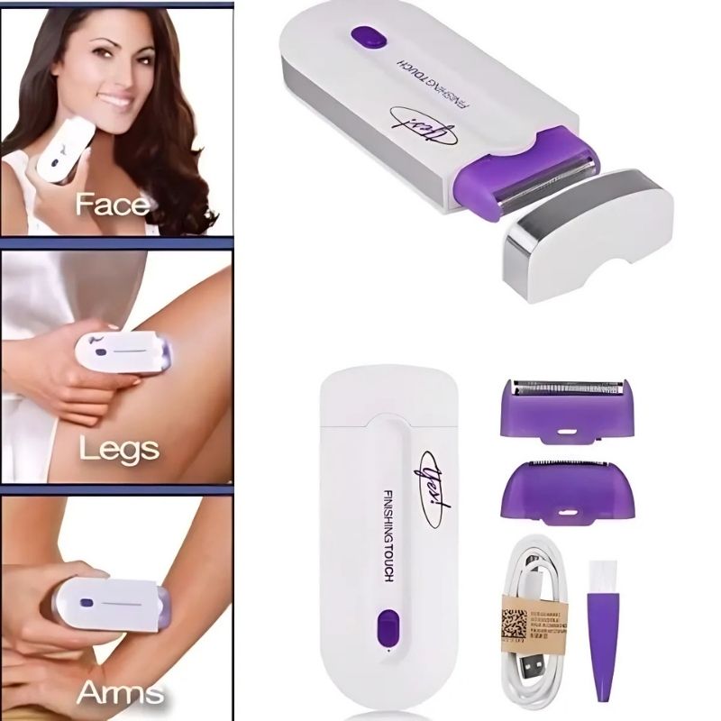 2-in-1 Rechargeable Painless Hair Remover | Finishing Touch Sensa-Light for Face & Body