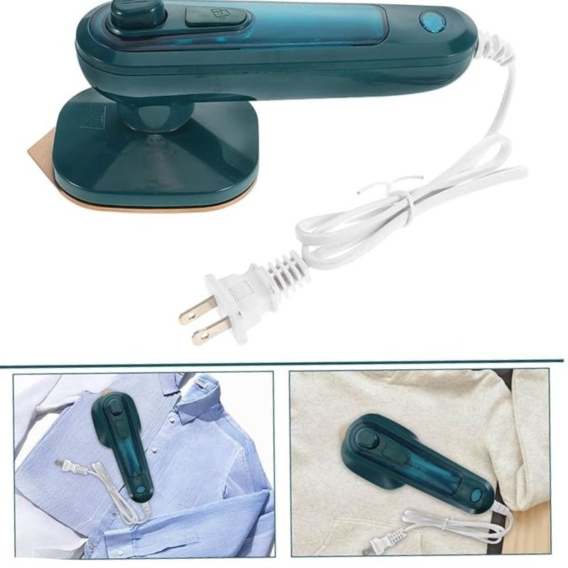 Portable Mini Steam Iron | Handheld Garment Steamer Wrinkle Remover Travel-Friendly