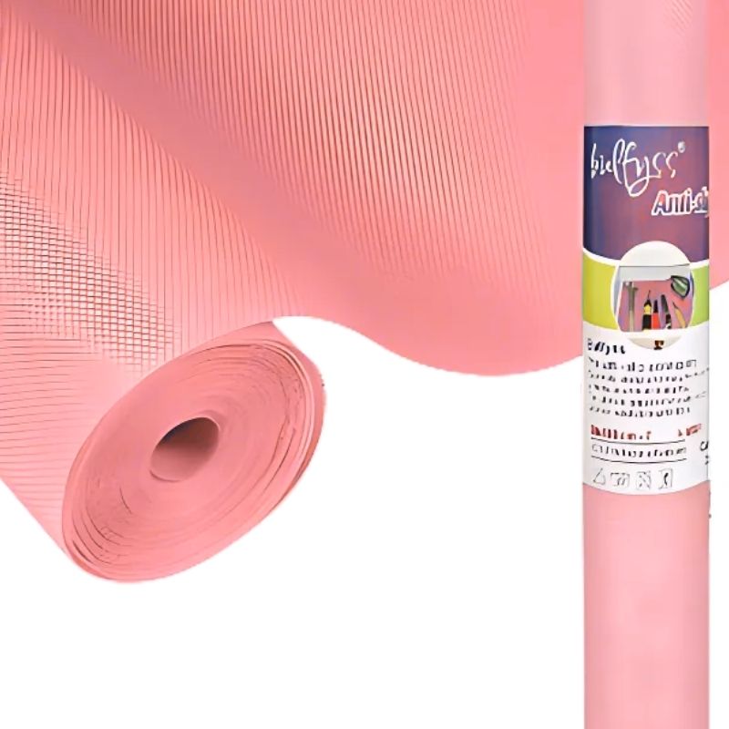 Anti-Slip Fridge & Shelf Mat | Waterproof Washable Liner for Kitchen Drawers Cabinets | Pink