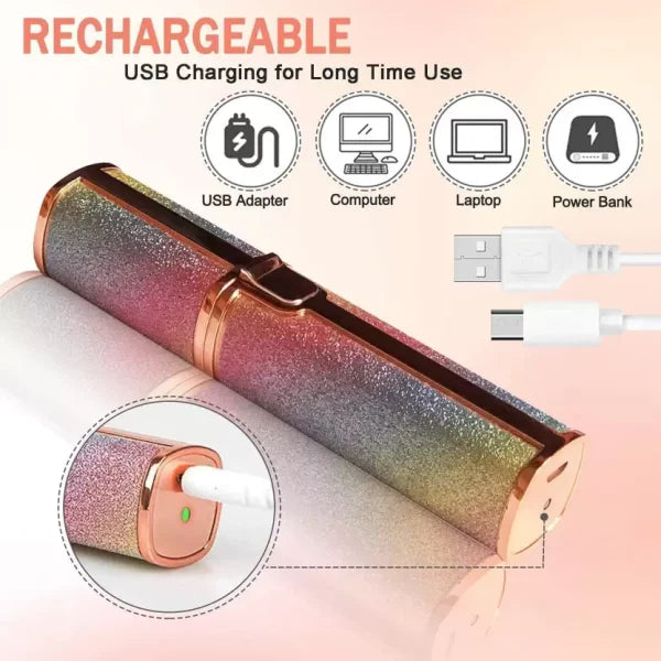 Flawless 2-in-1 Eyebrow Trimmer | Rechargeable Hair Remover with USB Charging Cable and Cleaning Brush